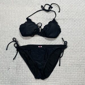 String Bikini Black OP & Xhilaration Size Medium 7/9 Summer Beachwear